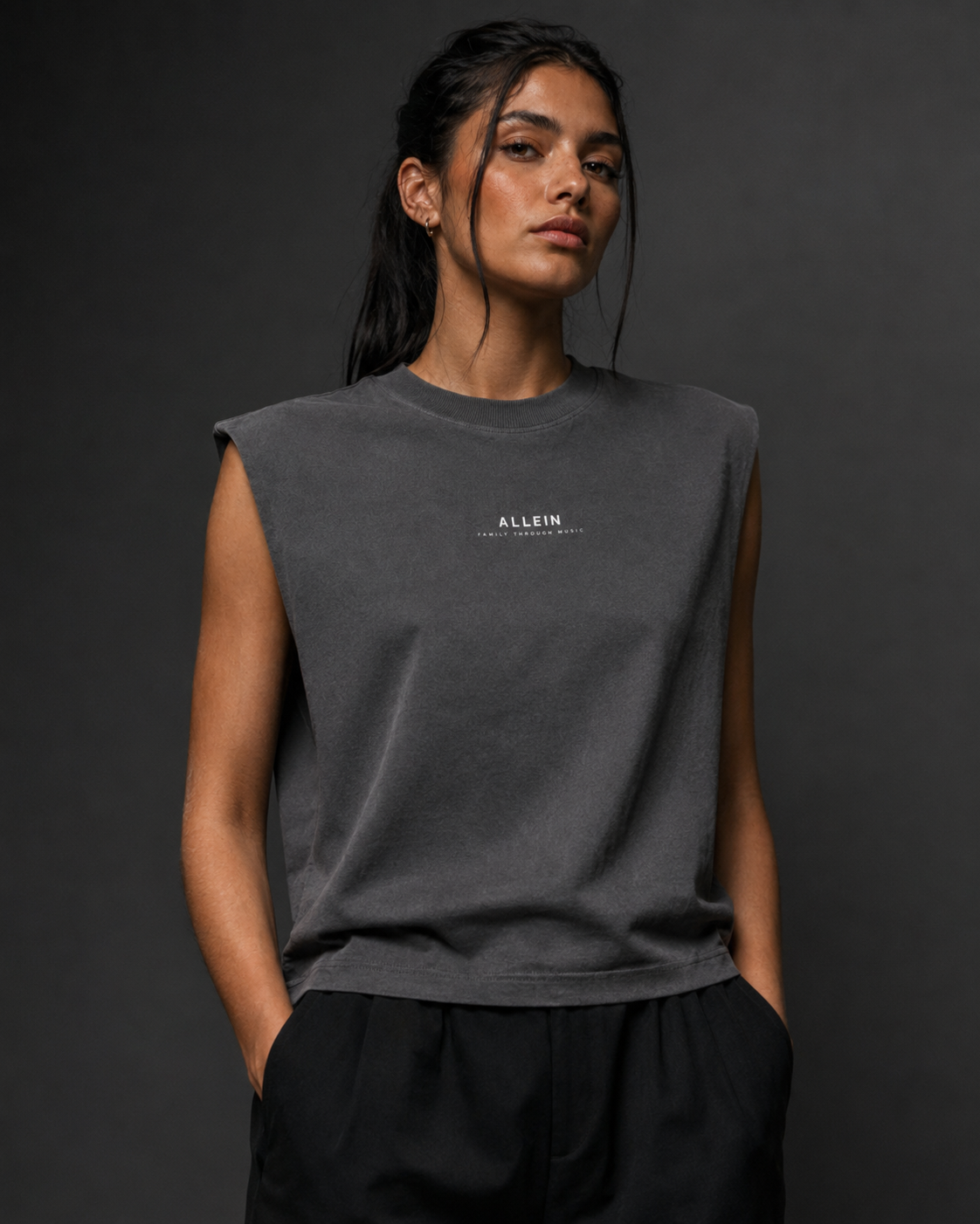ALLEIN Grey Gradient Tank Top