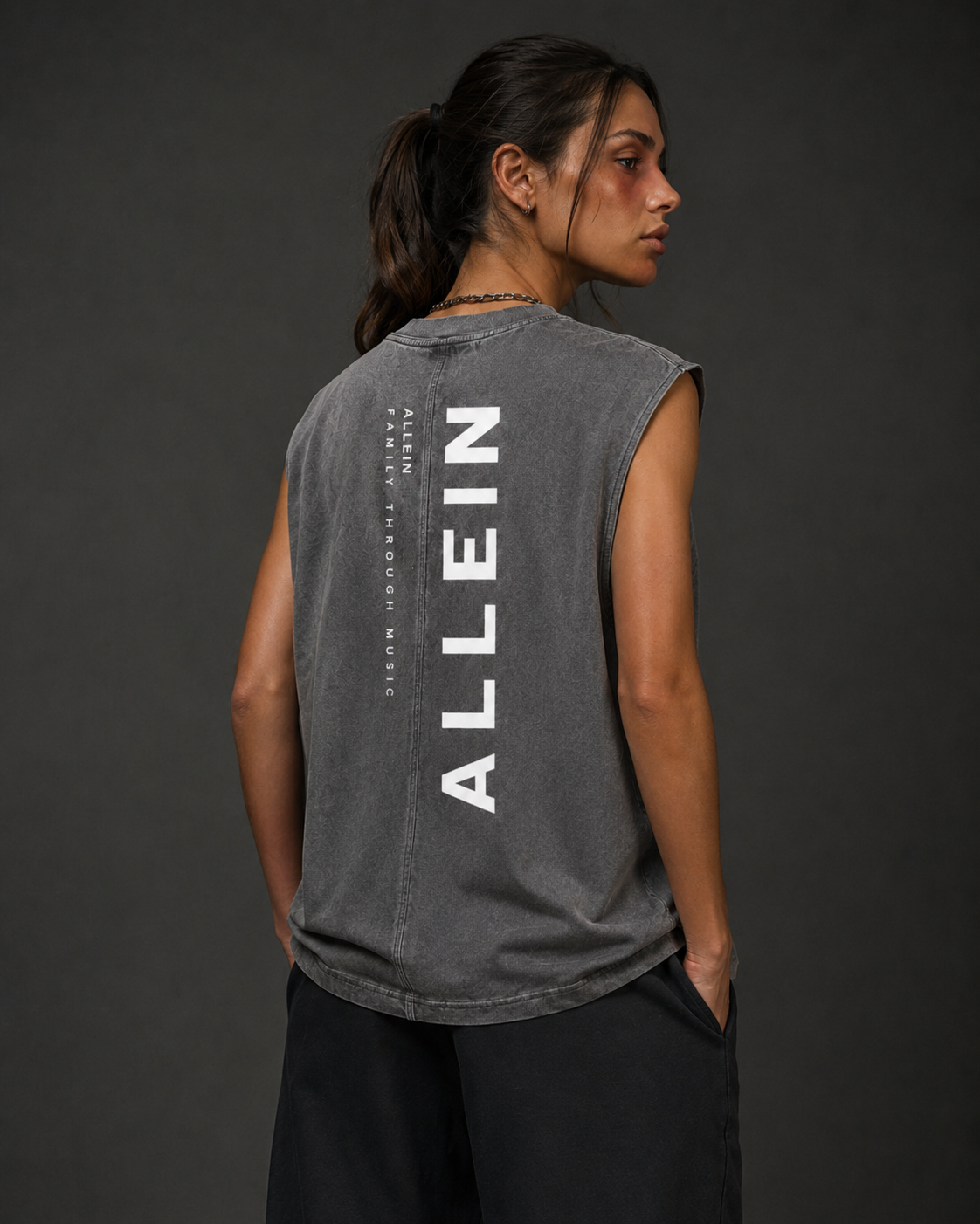 ALLEIN Grey Gradient Tank Top