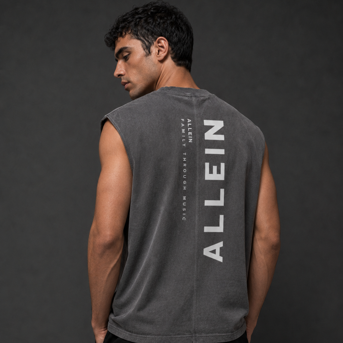 ALLEIN Grey Gradient Tank Top