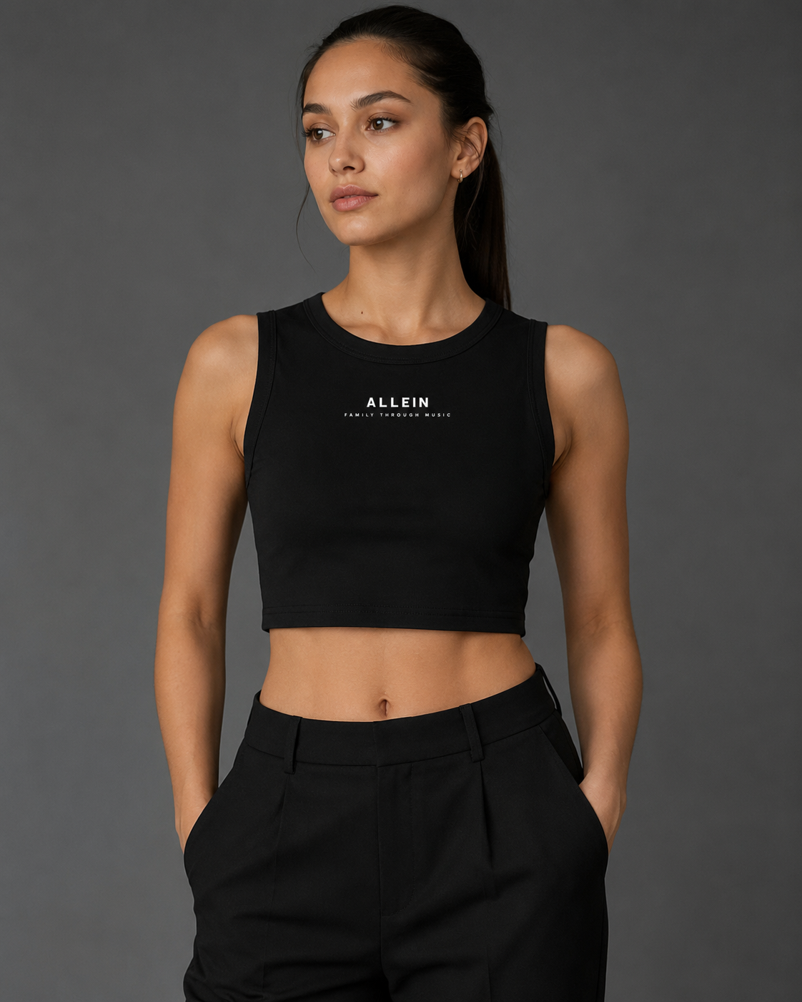 ALLEIN Black Women`s Tank top