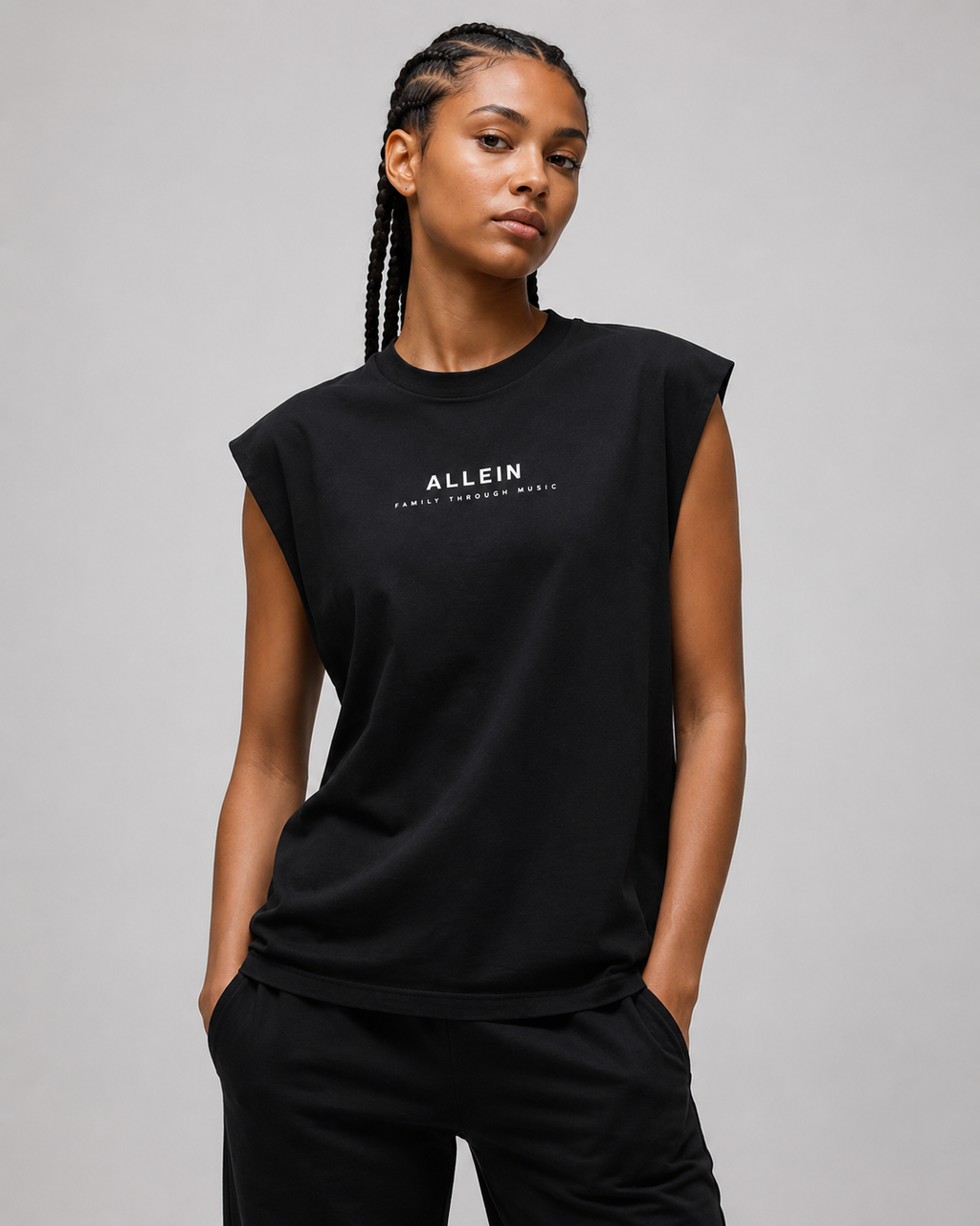 ALLEIN Black Family Tank Top