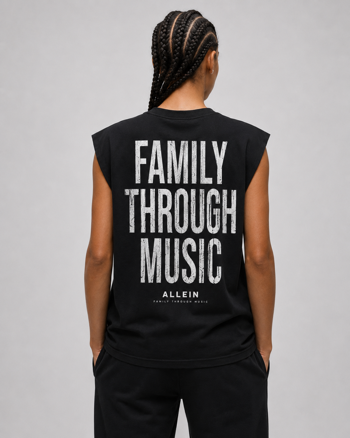 ALLEIN Black Family Tank Top