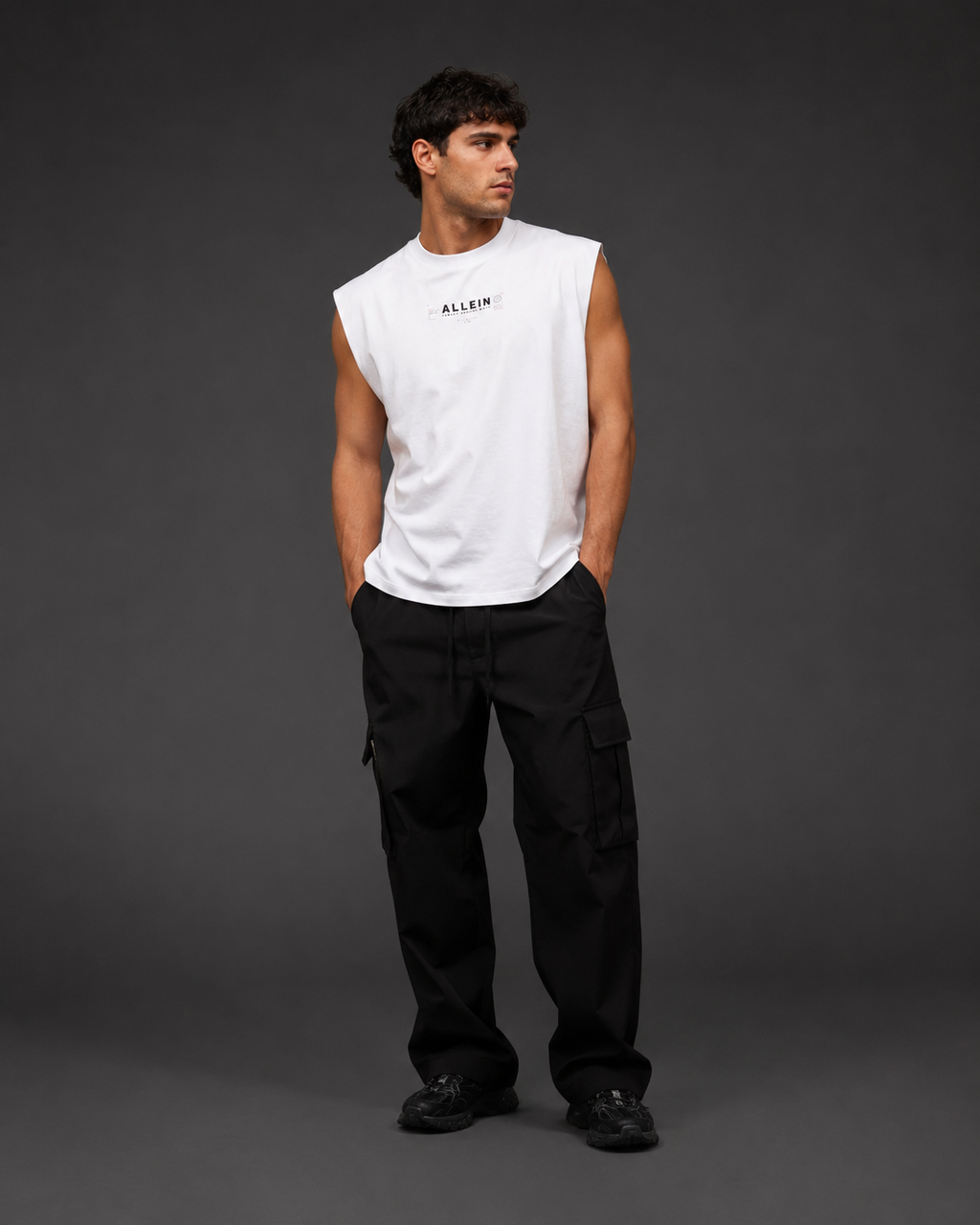 ALLEIN White Members Club Tank Top