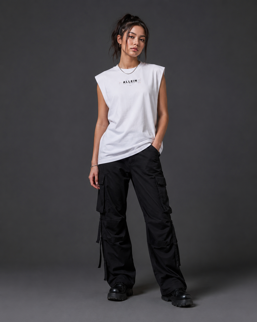 ALLEIN White Members Club Tank Top