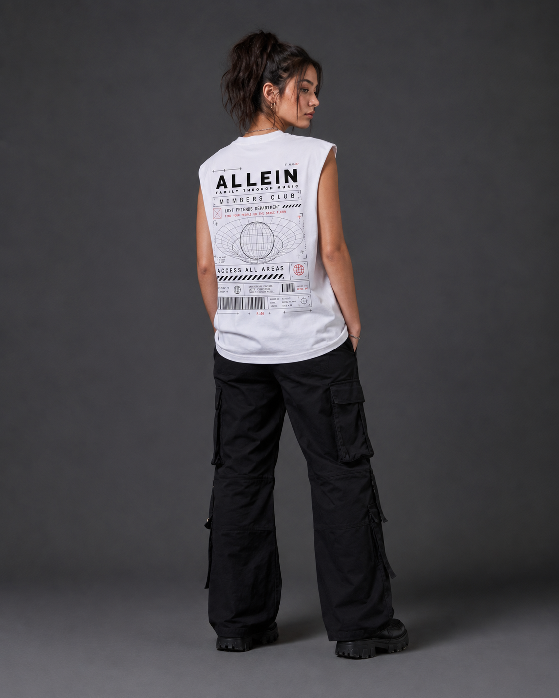 ALLEIN White Members Club Tank Top