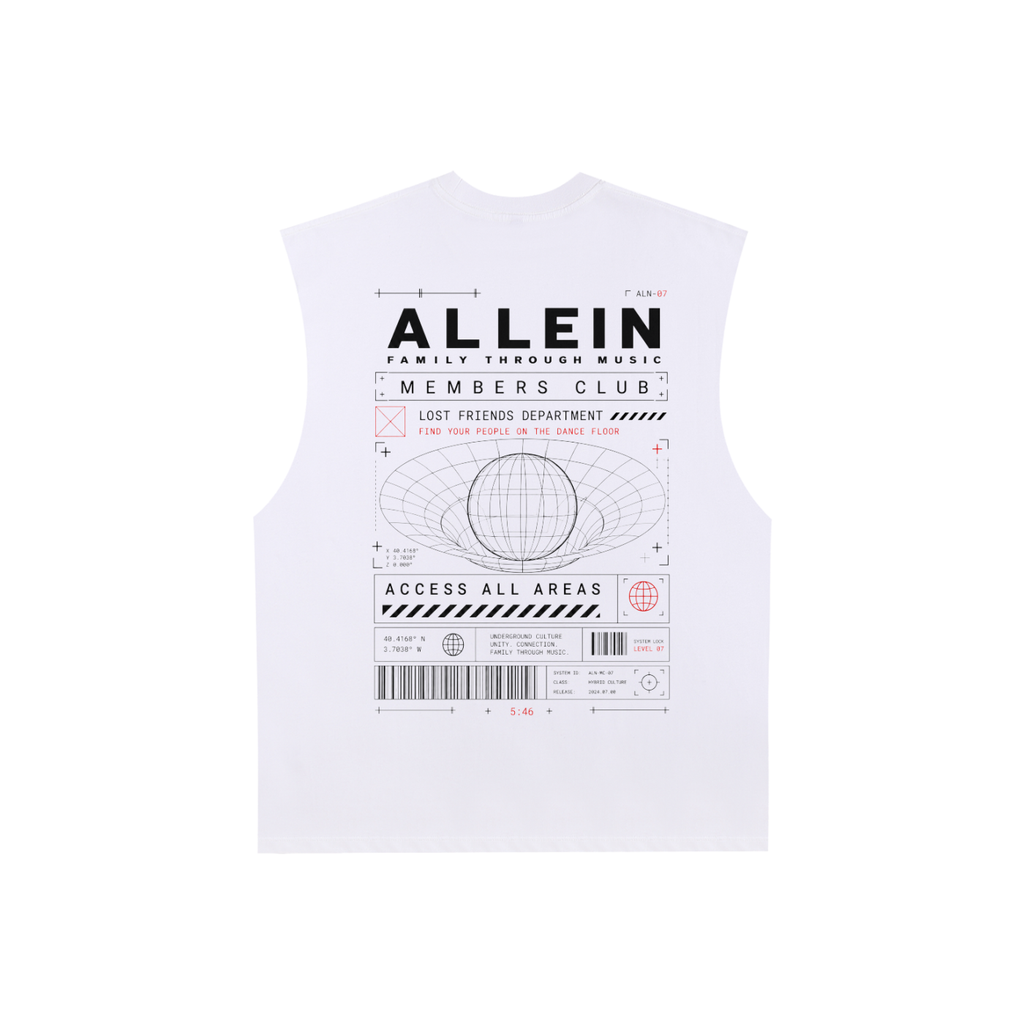 ALLEIN White Members Club Tank Top